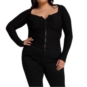 Good American - Black Long Sleeve Top